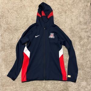 Nike Navy and Red Zip Up Sweater
